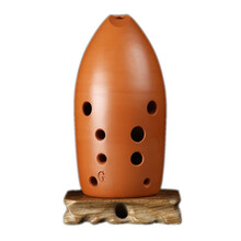 派尼美特苏埙厚土宽音域十孔双腔笔筒埙初学演奏陶埙吹奏乐器 素色宽音域G调