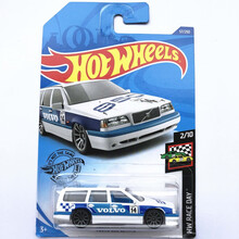 儿童20DEF美泰风火轮火辣小跑车轨道车模型小汽车玩具男孩兰博基尼合金C 湖蓝色 2C57沃尔沃