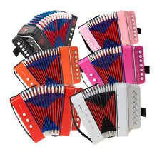 派尼美特带视频教程音乐儿童手风琴乐器亲子儿童玩具男孩女孩生日礼物早教 蓝色手风琴+卡通乐谱册