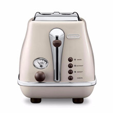 德龙（Delonghi） 面包机 家用2片式吐司 全自动烤面包机 CTO2003 CTO2003.VBG奶油白