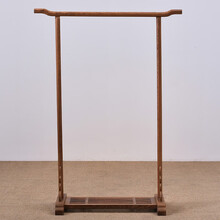 寻古红木家具非洲鸡翅木（学名：非洲崖豆木）卧室落地实木衣帽架中式仿古室内鞋柜挂衣架一体 A款：长79*宽38*高144(总长106)cm