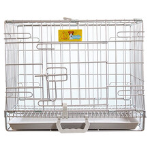 乐佳Lejia狗笼宠物笼 小中大型犬狗笼猫笼兔笼 带托盘 银色2.5英尺35斤内