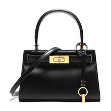 托里·伯奇 TORY BURCH 奢侈品 TB女包 LEE RADZIWILL系列牛皮手提单肩斜挎包黑色迷你 56912 001