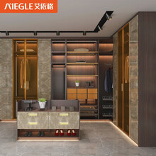 艾依格全屋定制 简约轻奢卧室多功能开放式衣帽间整体定制 定制衣柜收纳柜鞋柜 定制诚意金（非商品价格）
