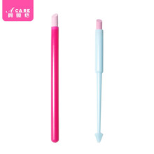 阿嚓热 磨砂石英笔打磨棒刻磨笔去死皮磨砂条修甲美甲工具 玫红色单头+蓝色双头