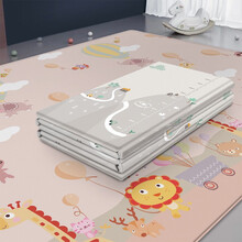 儿童爬行垫双面图案儿童玩具宝宝游戏爬爬垫地垫婴幼儿 200*180*1cm【可折叠】长颈鹿+双面+礼袋