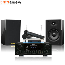 奔腾（BNTN）家庭影院功放音箱全套KTV音响套装会议家用音响 专业大功率HiFi台式书架箱 送双无线话筒