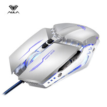 狼蛛（AULA） 游戏鼠标宏编程 有线 机械电竞吃鸡 背光 电脑笔记本外设USB鼠标 S30金属银