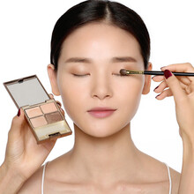 朗颜 中号舌形铺色眼影刷小马毛扁头长柄打底晕染基础眼影眼部眼尾专业化妆刷子动物真毛软毛单只不偏色掉渣 J41铺色晕染眼影刷 一支装