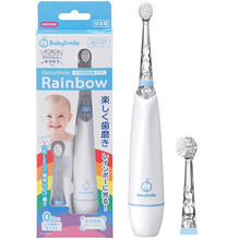 日本进口BabySmile儿童电动牙刷 婴儿宝宝幼儿牙刷 机身防水 S204蓝色（1支电动牙刷+一支替换头）