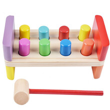 积木儿童打地鼠玩具木质制1-2-3-6周岁幼儿益智早教宝宝女孩男孩子生日礼物 打桩台