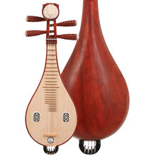 江音（Jiangyin） 江音6412柳琴乐器花梨红木贝雕双音孔民族弹拨初学用乐器 支持工艺定做 请先咨询客服 默拍不发货