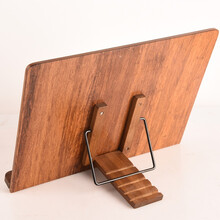 缘乐坊 ：实木竹制乐谱台演出专业升降立式大谱架小提琴吉他古筝乐器通用谱架读经书架子 棕色桌面款谱台【光面谱板】