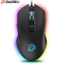 达尔优(dareu) 牧马人潮流版 EM905流光幻彩 鼠标 游戏鼠标 鼠标有线 笔记本鼠标 RGB鼠标 6000DPI 黑色