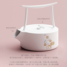 台湾省龟鸟烧金瓶七段梅 电陶茶炉陶壶茶壶煮茶器电陶炉铁壶泡茶炉家电 西门大官人（俗称落窗竹竿壶0.8L）