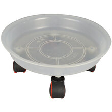 德沃多肥料 移动花盆托盘万向轮圆形塑料加厚花盘垫底带轮花盆底座滚轮