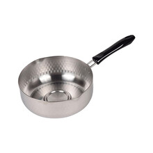 珍珠生活 Pearl Life 日本进口防粘家用雪平锅热奶锅不锈钢锤纹防扑锅汤锅