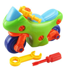 可拆摩托车儿童3-6岁早教启蒙玩具宝宝手工拆装动手训练益智玩具幼儿园拆卸螺丝拼插 可拆卸摩托（红、绿、蓝颜色随机）