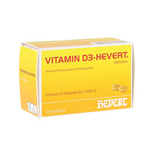 【JD物流】Hevert 德国赫菲维生素D3补钙营养片 避免缓解骨质疏松 未成熟儿软骨人群 100粒/盒 控制骨代谢 保护肌肉骨骼健康 德国直邮原装进口