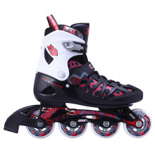 美洲狮（COUGAR） 滑冰鞋可调成人轮滑鞋 欧盟品质 男女款溜冰鞋 成人款 308N 黑红(鞋+护具+头盔+包) M(37-40码)