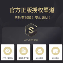软件（WPS）超级会员卡[Mac/Win]WPS会员 稻壳儿月卡年卡PDF转Word企业选择 稻壳会员1年