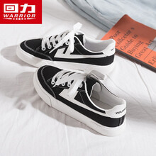 回力女鞋帆布鞋女2021春秋季新款运动鞋子韩版百搭小白鞋休闲鞋夏季板鞋子 升级版-炫酷黑 36