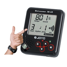 JOYO卓乐 JM60迷你节拍器跑步节拍器电子人声喊拍便携吉他古筝通用钢琴精准考级专用节奏器 黑色 迷你便携