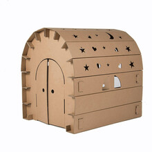 闪电客 折纸恐龙儿童瓦楞纸房子涂鸦包创意手工制作DIY子色拼插玩具游戏屋 梦幻星空