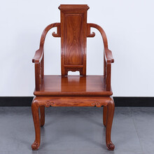 艺铭天下红木家具缅甸花梨（学名：大果紫檀）实木椅子靠背椅中式电脑椅茶桌椅凳子办公椅扶手椅 靠背椅：长60*宽54*座高46(总高105)cm