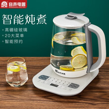 容声养生壶加厚玻璃全自动多功能迷你花茶壶办公室煮茶器保温电热烧水壶养身壶大容量养生杯煎中药电煮壶燕窝 灰色无滤网无炖盅