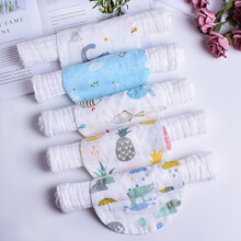 5条儿童汗巾棉幼儿园垫背巾中大童宝宝隔汗巾全棉婴儿吸汗巾0-3 图案随机【泡泡棉5条】大号 建议4-8岁