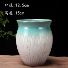 南庐 粗陶花盆中小号多肉肉小老桩花盆透气吸水陶瓷组合简约复古阳台办公室 款式二十四