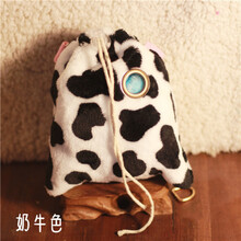 松鼠蜜袋鼯魔王黄山外带包 珊瑚绒外带包 外出袋幼鼠保暖包 蜜袋鼯-13X13奶牛色