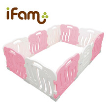 ifam韩国进口 贝壳围栏 宝宝游戏围栏安全防摔防护栏学步围栏 22 189x125 粉+白