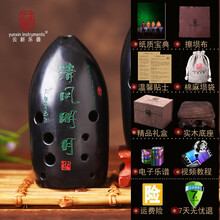 云新树脂防摔演奏10孔十孔双腔初学黑陶埙古埙笔筒乐器 清风明月 G调