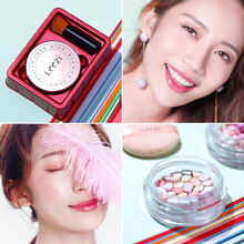 莉兹幻彩流星粉球彩虹光芒散粉定妆粉匀致透亮保湿控油遮瑕不易脱妆定妆颗粒散粉带刷 02#