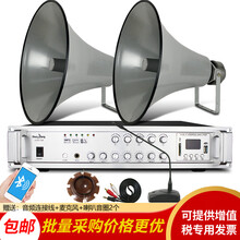 丹邦（Danbang） 号角高音喇叭学校工厂车站户外无线调频防水扬声器广播操场防洪预警紧急广播系统 2个200W定阻+500W功放机+话筒+3头线