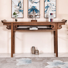 匠人塘红木家具非洲鸡翅木（学名：非洲崖豆木）条案供桌玄关桌实木中堂翘头案佛台端景台走廊装饰桌贡桌 长198*宽50*高108(翘头113)cm