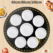 太阳岛 饭菜保温板80cm热菜转盘70cm家用智能恒温加热菜饭菜100cm保暖板加大歺桌加热板 直径100cm黑色圆形触摸屏开关电动转盘 一年只换不修