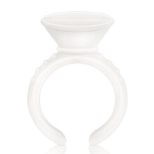 睫丝丹尼 嫁接睫毛戒指托纹绣色料戒指杯种植睫毛胶水戒指托 大号有分隔