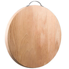 唐宗筷 天然圆形菜板 实木砧板 橡胶木切菜板 原木砧板 案板面板（Φ36*2cm) C6266