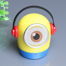 晗畅  创意无线蓝牙音箱便携式迷你外放插卡重低音炮 可插U盘小音响户外 黄色 小黄人 套餐二