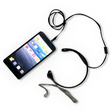 无贼（WZJP） 飞虎队用空气导管喉麦耳机通用3.5MM接口苹果/三星防辐射 喉麦手机专用黑色