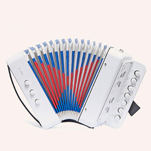 派尼美特迷你儿童手风琴乐器玩具音乐早教男女孩六一儿童节礼物配乐谱 芬兰白(升级版) 送10首乐谱卡