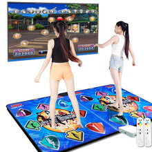 康丽抖音同款跳舞毯双人电视电脑两用无线高清体感游戏跑步瑜伽跳舞机家用手舞足蹈 【无线双人15mm】炫酷蓝+跑步+瑜伽健身+体感游