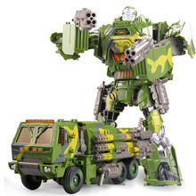 锦江（Jinjiang） 变形玩具金刚大黄擎天汽车机器人模型儿童变形玩具男孩玩具 迷彩探长消防车（发光发声）