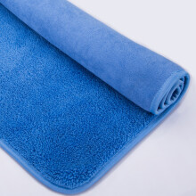 佳百丽 洗车毛巾 汽车加厚细纤维擦车巾布 车用吸水毛巾用品 长绒蓝色35*70 一条装