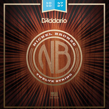 达达里奥（D'Addario）NB1047 碳素钢弦镍青铜民谣吉他弦 原声木吉他琴弦美国原装进口套弦 10-47特细