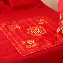 思泽 结婚用品新婚家居床上用品小褥子婚房装饰早生贵子压床喜垫中式中国风女方婚礼用的嫁妆陪嫁 棉垫-五福临门/个