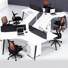 统阅办公家具办公桌职员桌椅组合屏风办工桌隔断员工位 6人位含柜